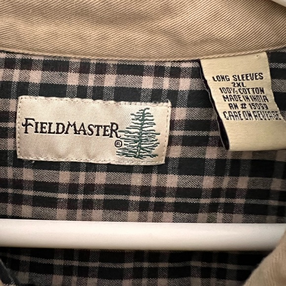 Field Master Long Sleeve Flannel Shirt Mens Buttons Down Size 2XL - Picture 3 of 5